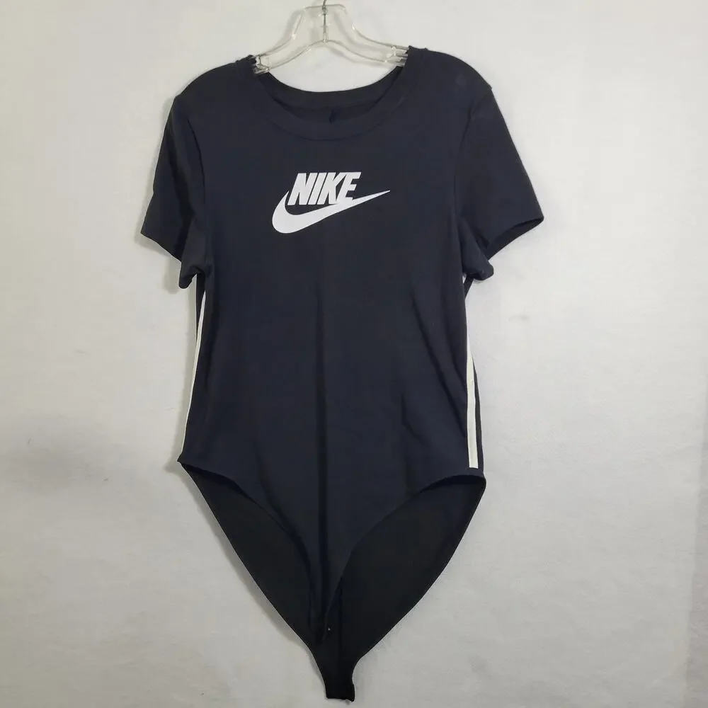 Nike Women's Black Short Sleeve Body Suit Size L 81825-1195 - Picture 9 of 9